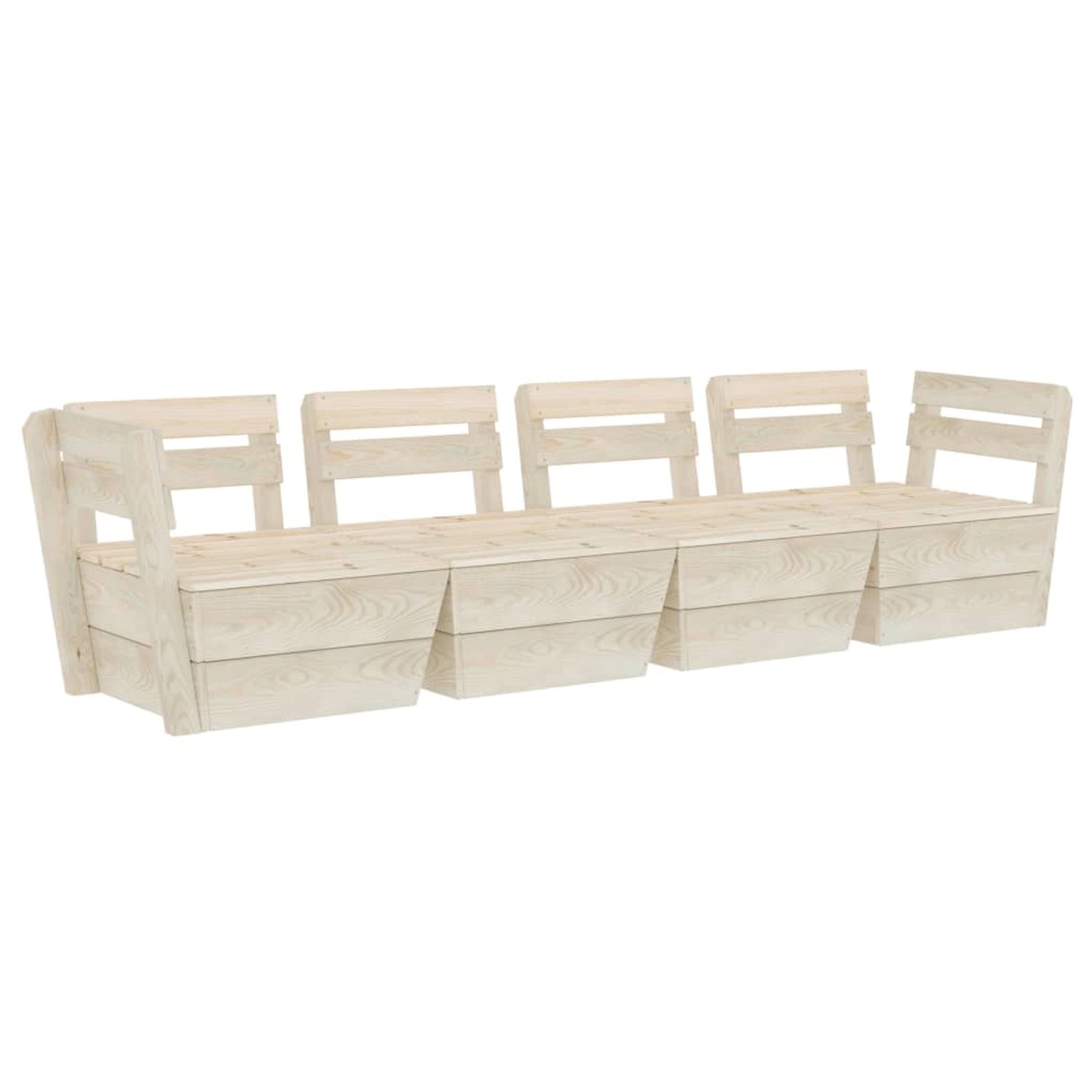 vidaXL Garten-Palettensofa 4-Sitzer Imprägniertes Fichtenholz 3063713