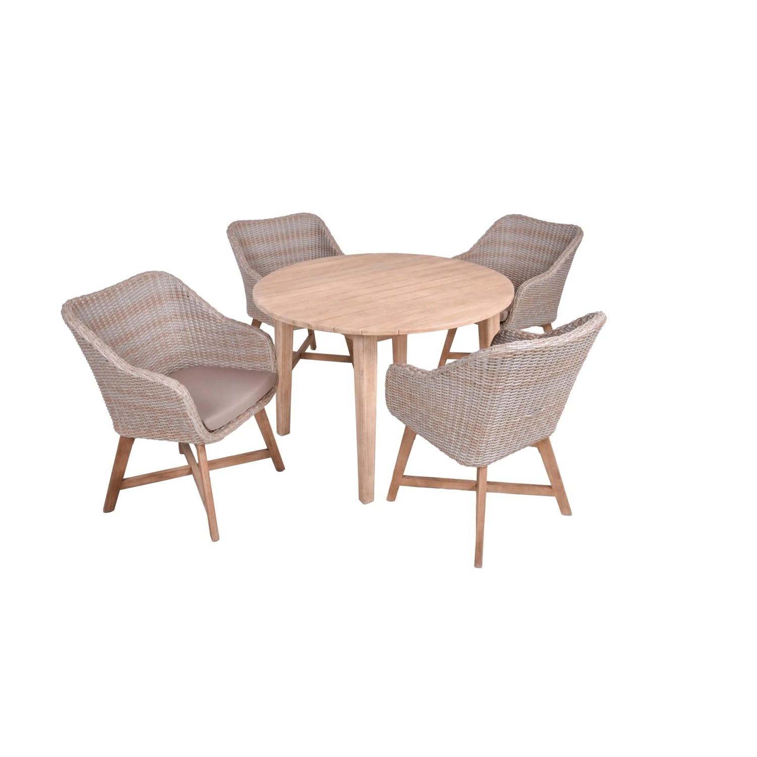 DELUKE Garten-Sitzgruppe MINSK 5-tlg. Akazie Braun Gartenmöbel-Set Gartengarnitur Garten-Essgruppe Stühle-Sessel Esstisc...