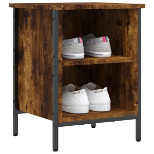 vidaXL Schuhregal Räuchereiche 38x35x50 cm Holzwerkstoff 831830