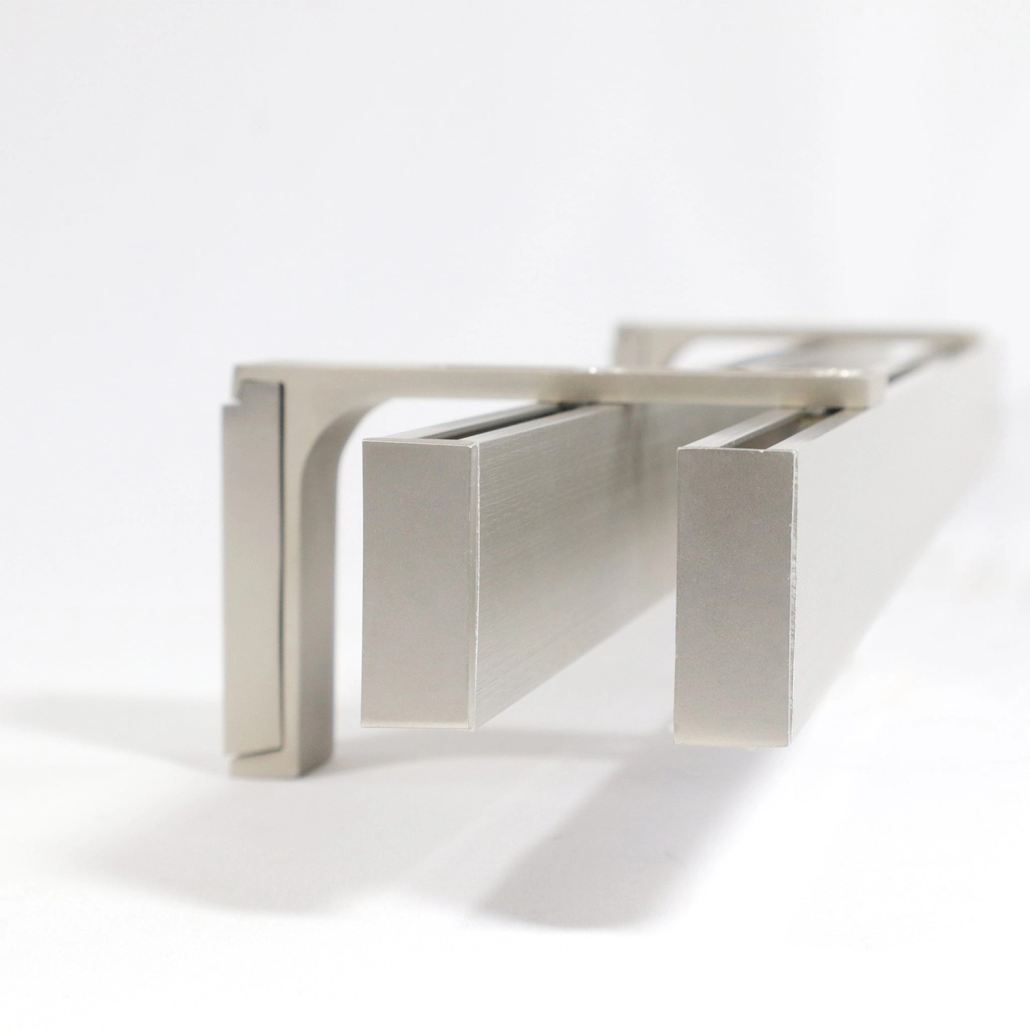 Deco-Raum Gardinenschiene nach Maß 2-Lauf Loft Edelstahl-Optik 150cm_5