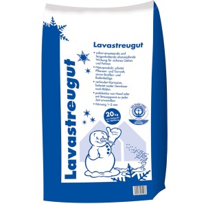 Sack Lavastreugut, 20 kg, Winterstreumittel für sicheren Halt bei Eis und Schnee.