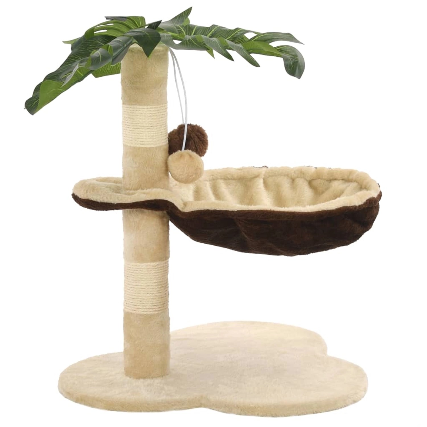 vidaXL Katzen-Kratzbaum mit Sisal-Kratzstange 50 cm Beige und Braun