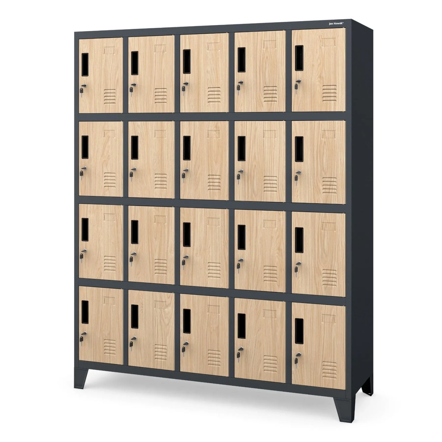 JAN NOWAK Arbeitsschutz-Spindschrank ROBERT Antrazit Sonoma-Eiche172x136x45 cm