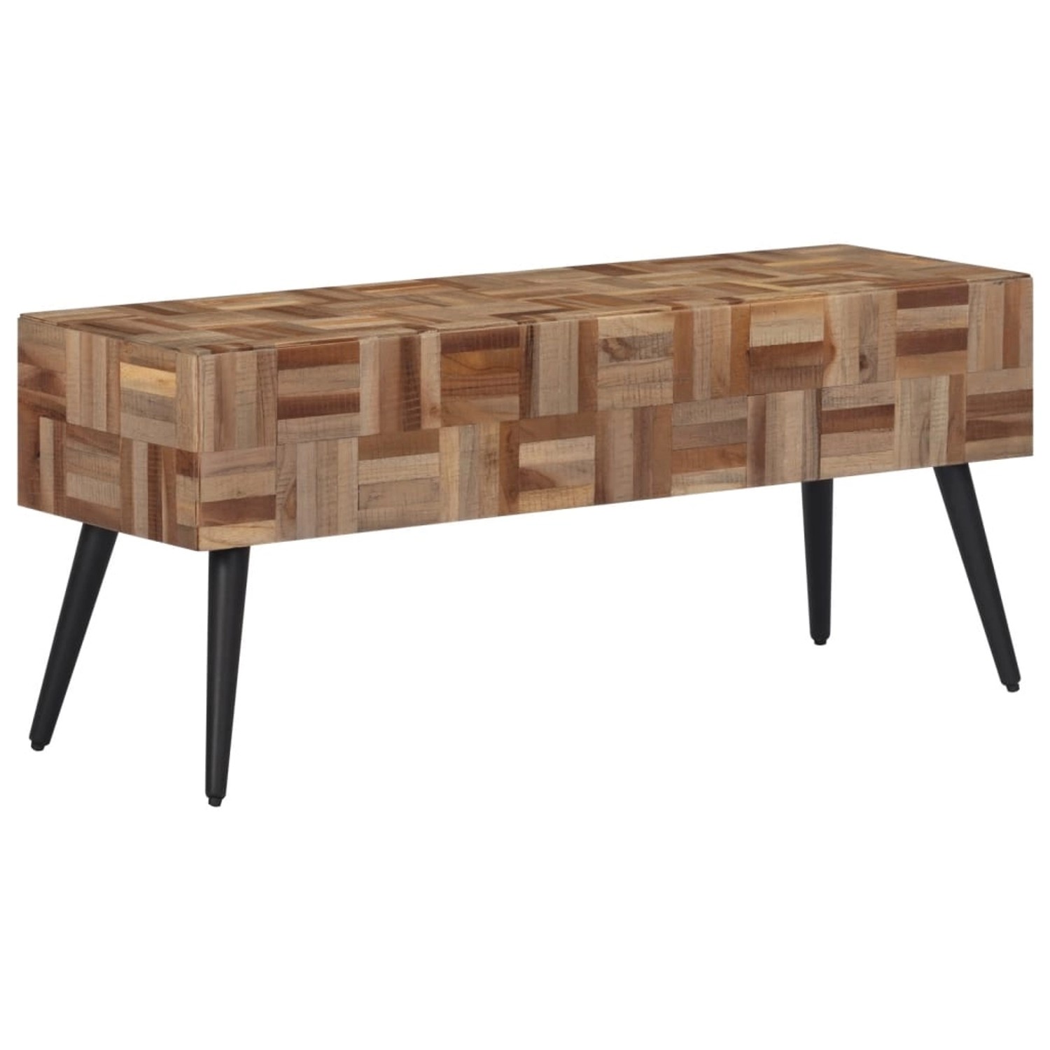 vidaXL Sitzbank 110x35x45 cm Recyceltes Massivholz Teak 358523