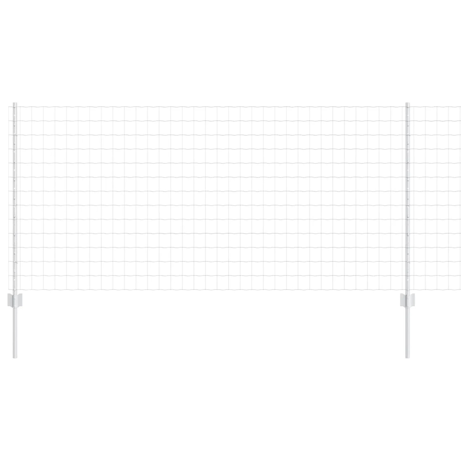 vidaXL Zaun mit Pfosten Silber 1 x 10 m Stahl 3336217 günstig online kaufen