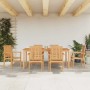 7-teilige Garten-Essgruppe aus Teakholz: Tisch und 6 Stühle für den Garten oder die Terrasse.