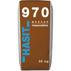 Sack Hasit 970 Märker Trasskalk-Mauermörtel, 30 kg, braun. Trockenmörtel für Mauerarbeiten.