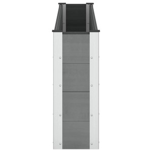 Schwarzes vidaXL Hochbeet aus WPC und Aluminium. Robustes, rechteckiges Pflanzgefäß für Garten und Terrasse.