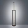 Moderne, dimmbare LED Stehlampe Hylda von Lucande, schwarz, aus Aluminium, 123cm hoch.