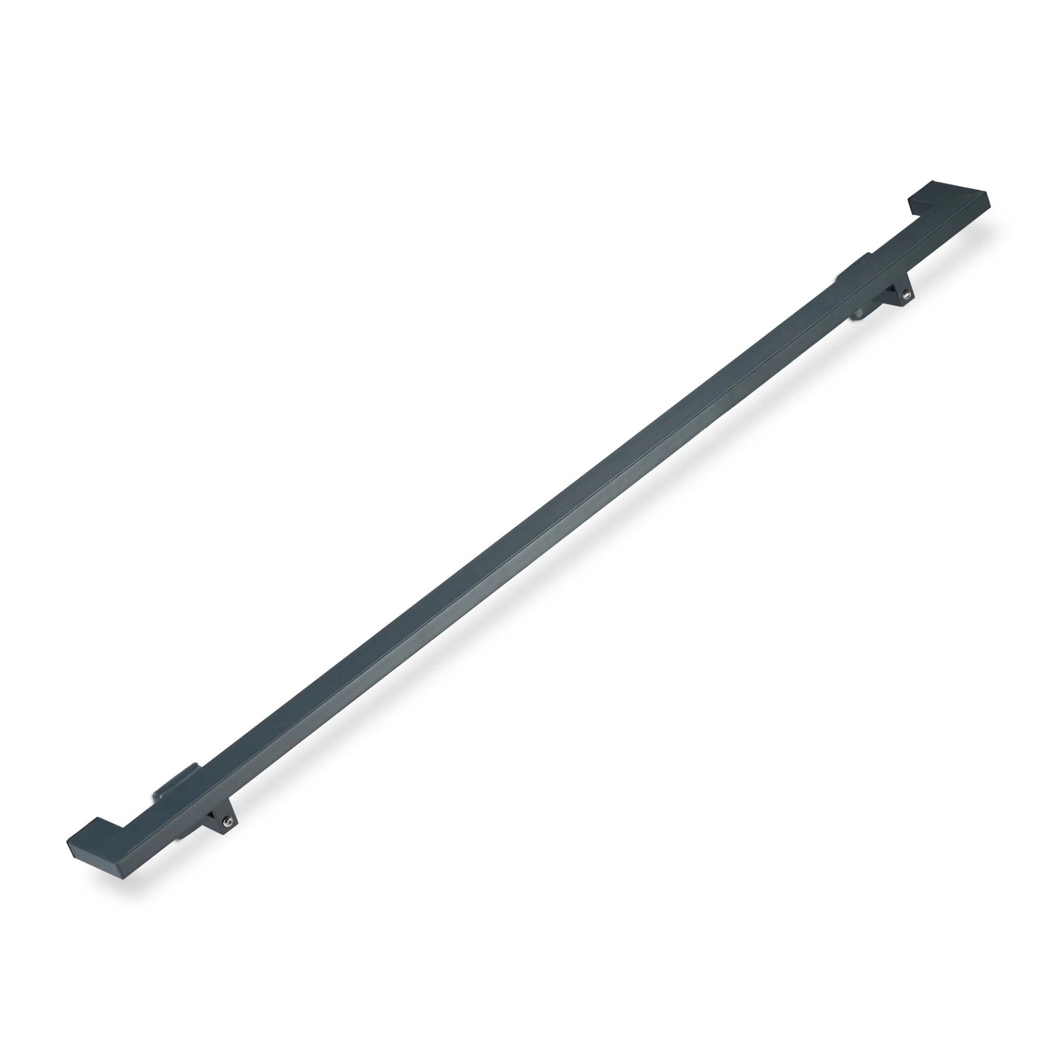 Relaxdays Handlauf Stahl Anthrazit Eckig 100 cm