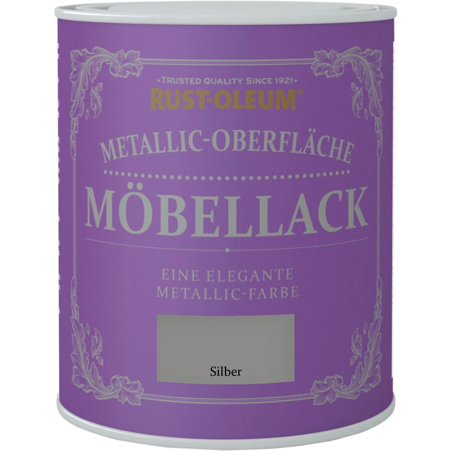Rust-Oleum Möbellack Metallisch Silber Matt 750 ml