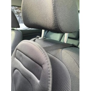 Westfalia Velours Heiz-Sitzauflage, 100x53cm, schwarz, für Autositze mit Befestigung.