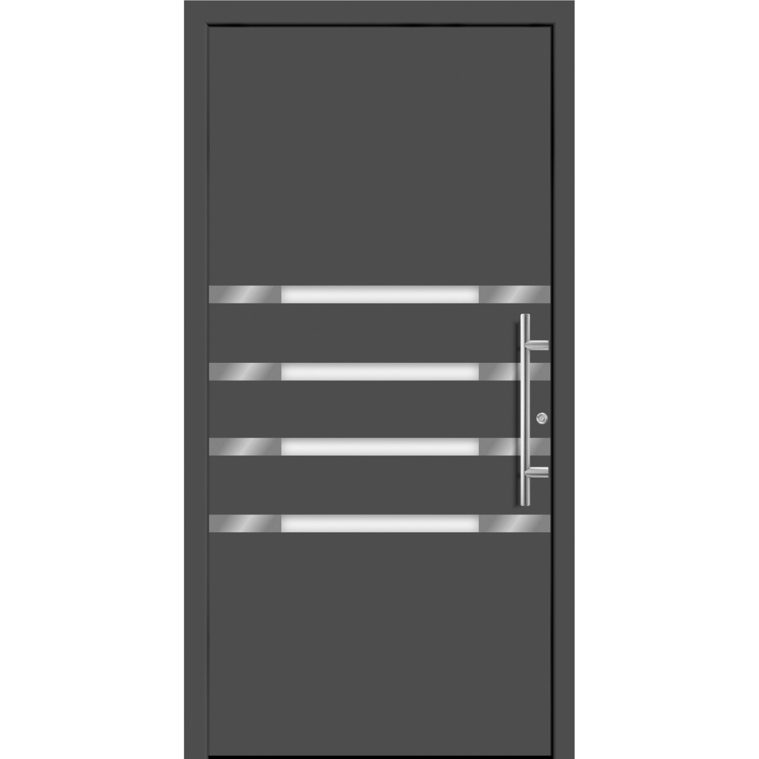 Aluminium-Haustür Moderno M450/B 110 x 210 cm Anthrazit Metallic Anschlag R günstig online kaufen