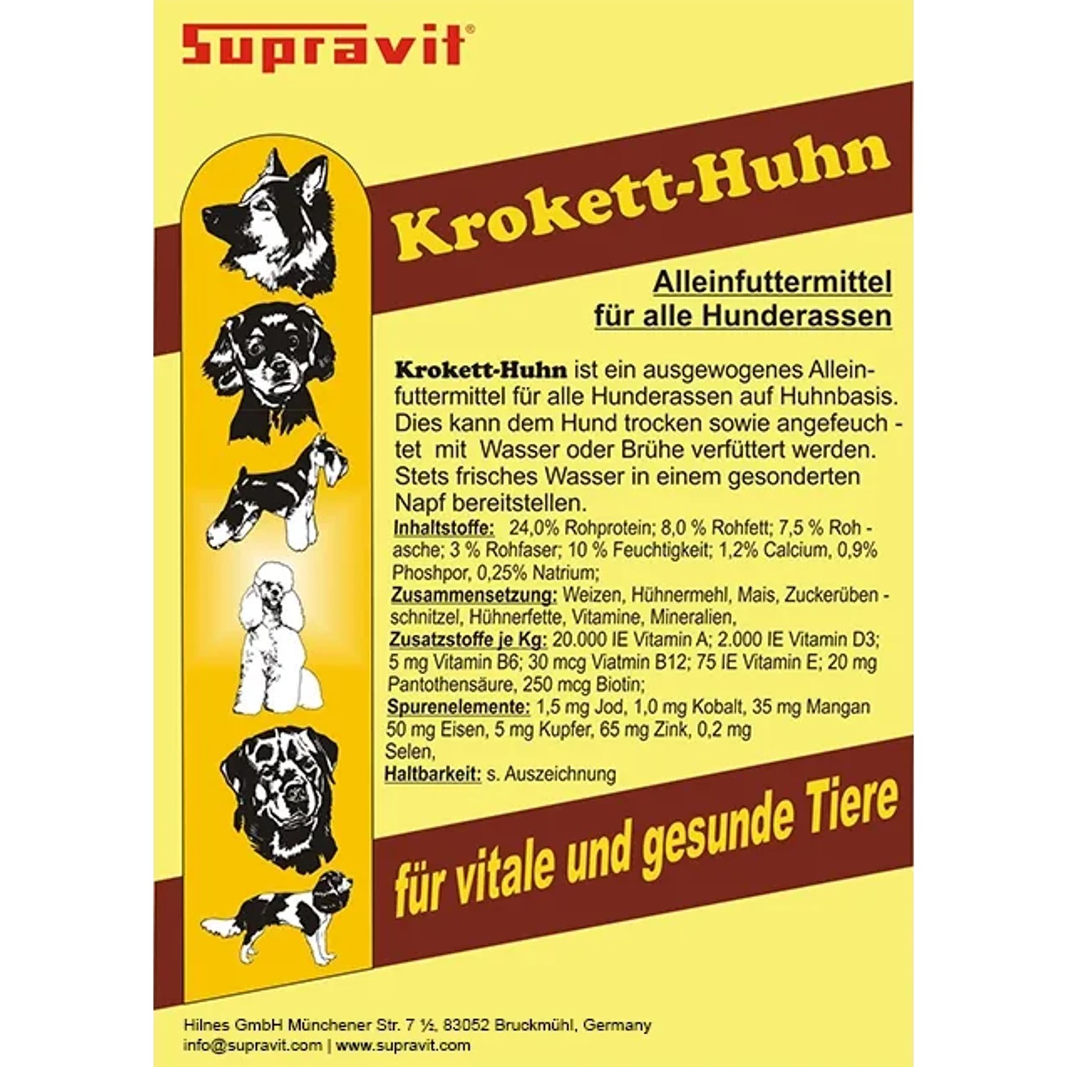 Supravit Hundetrockenfutter mit Huhn und Mais für Hunde_8