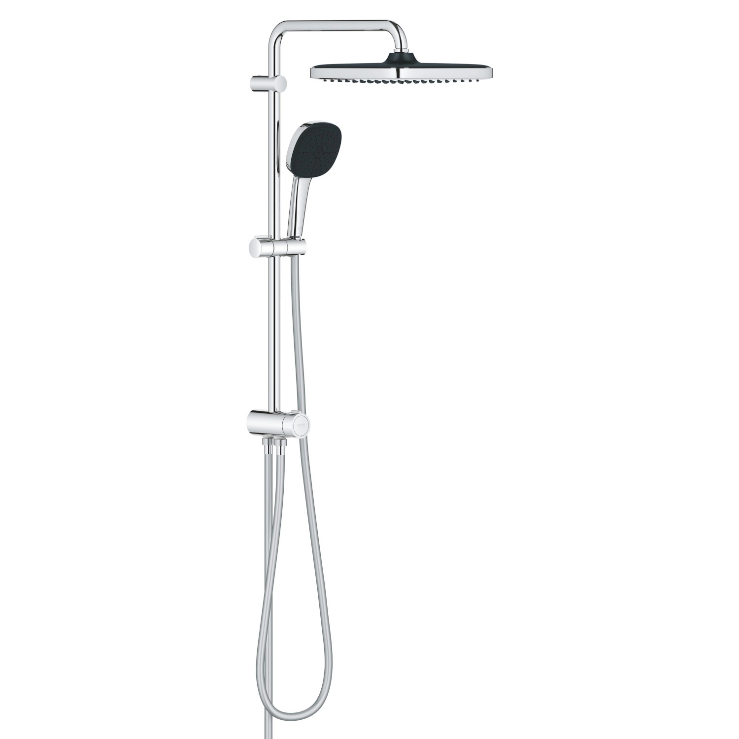 Grohe Brausegarnitur Vitalio Comfort 250 Flex Chrom Eckig Kopf- & Handbraus günstig online kaufen