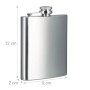 Relaxdays Flachmann Edelstahl Silber Spülmaschinengeeignet 200 ml 12 x 9 x 2 cm_4
