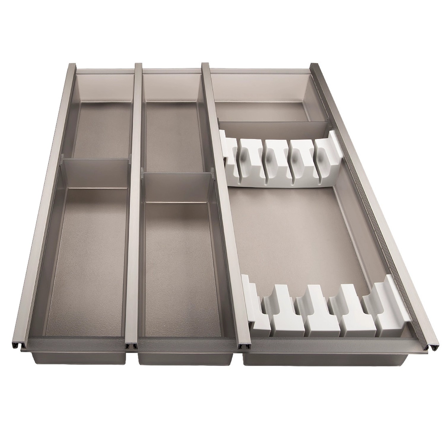 SOTECH Cuisio Besteckeinsatz 450 mm Höhe 55 mm Transluzent Graphitgrau mit günstig online kaufen