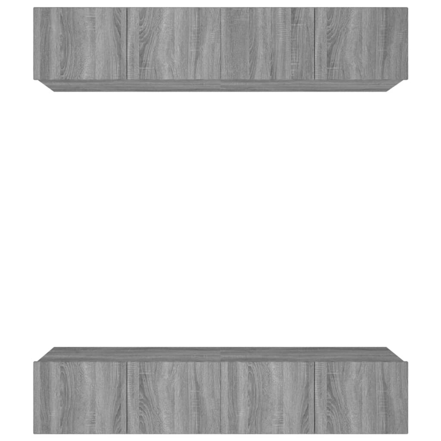 vidaXL TV-Schränke 4 Stk Grau Sonoma 80x30x30 cm Holzwerkstoff 3114188