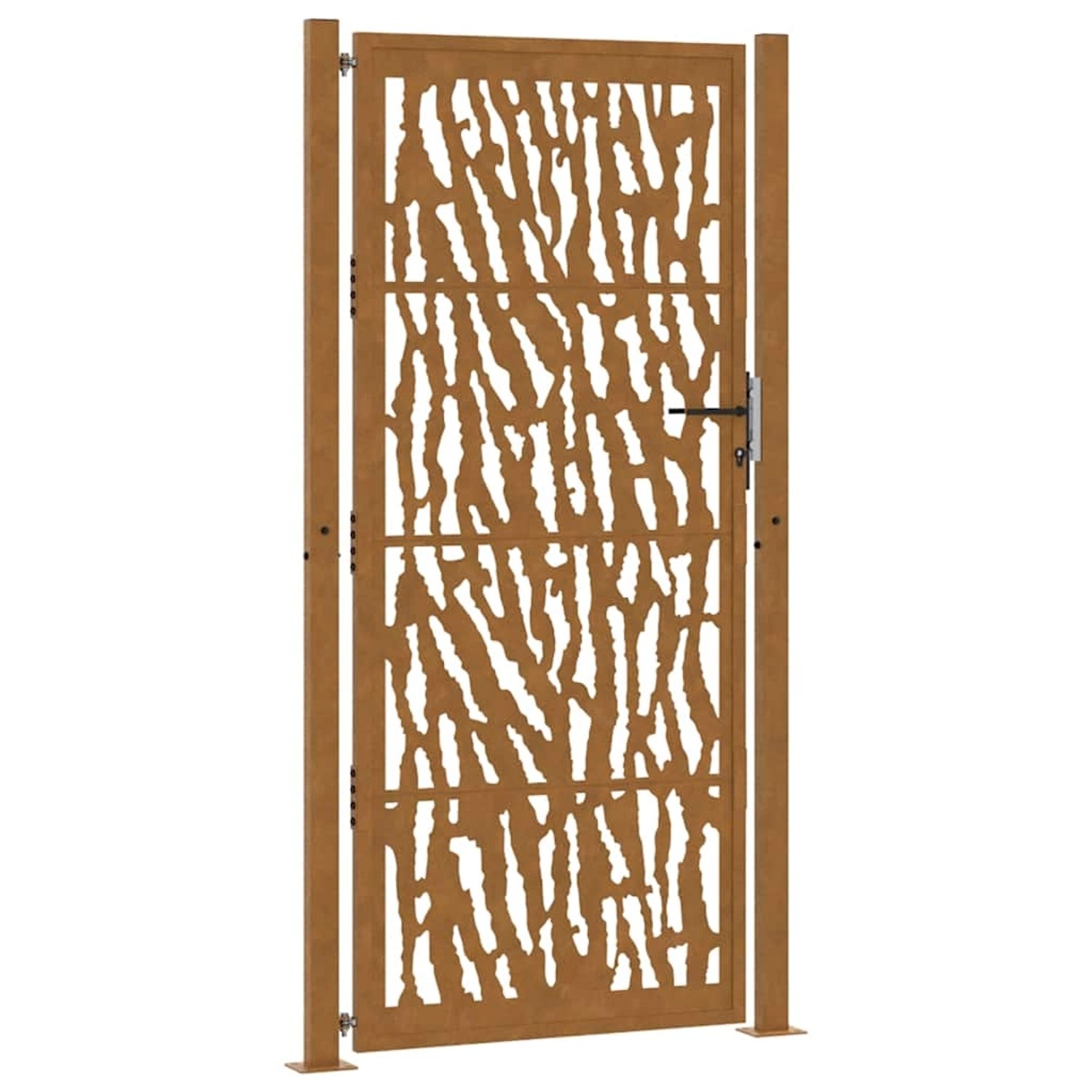 vidaXL Gartentor 105 x 205 cm Verwitterungsstahl Trace-Design 4100988 günstig online kaufen