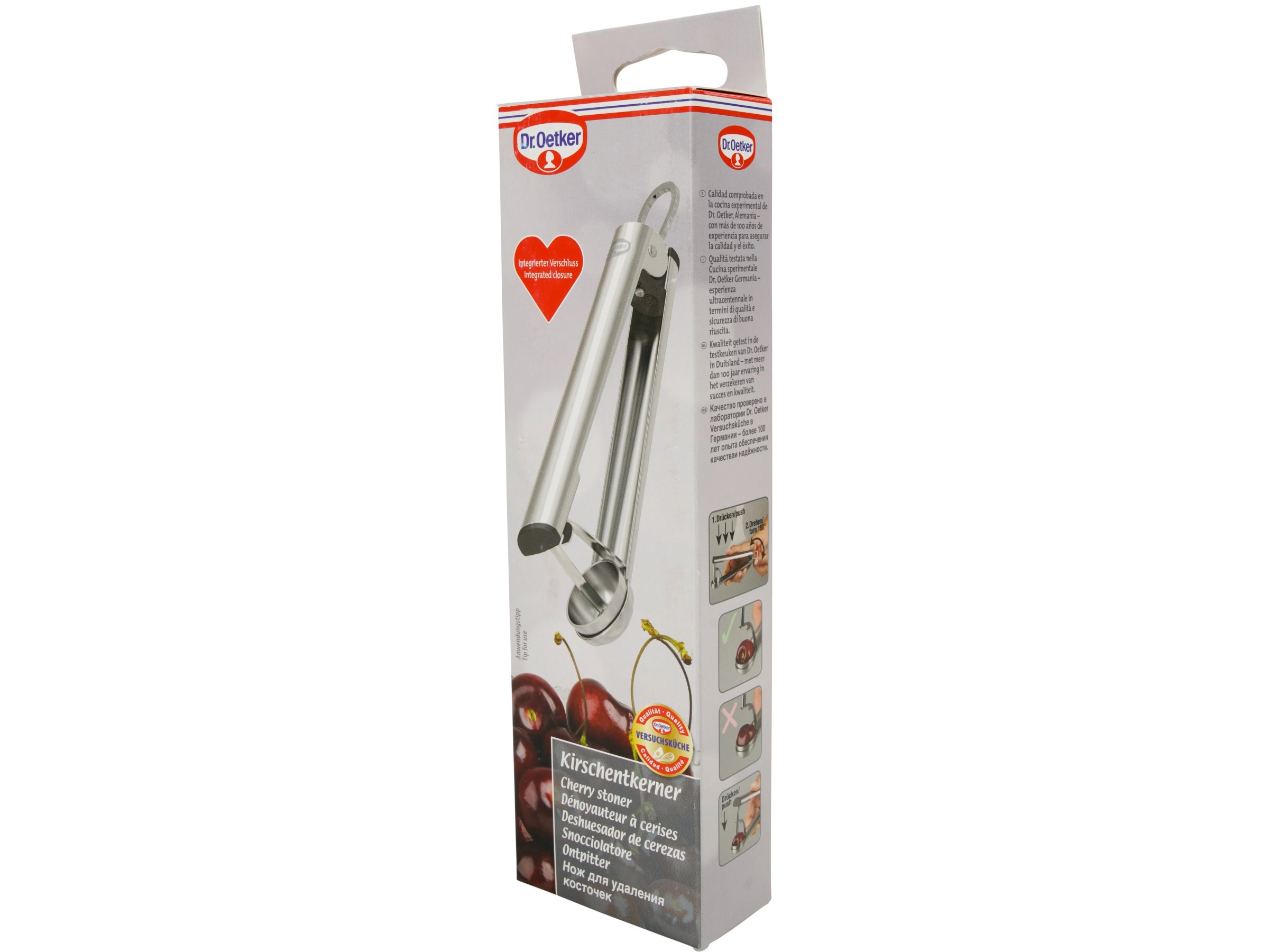 Edelstahl-Kirschentkerner – Einfach & Schnell, Für Kirschen, Oliven & Mehr, Mit Rutschfestem Griff