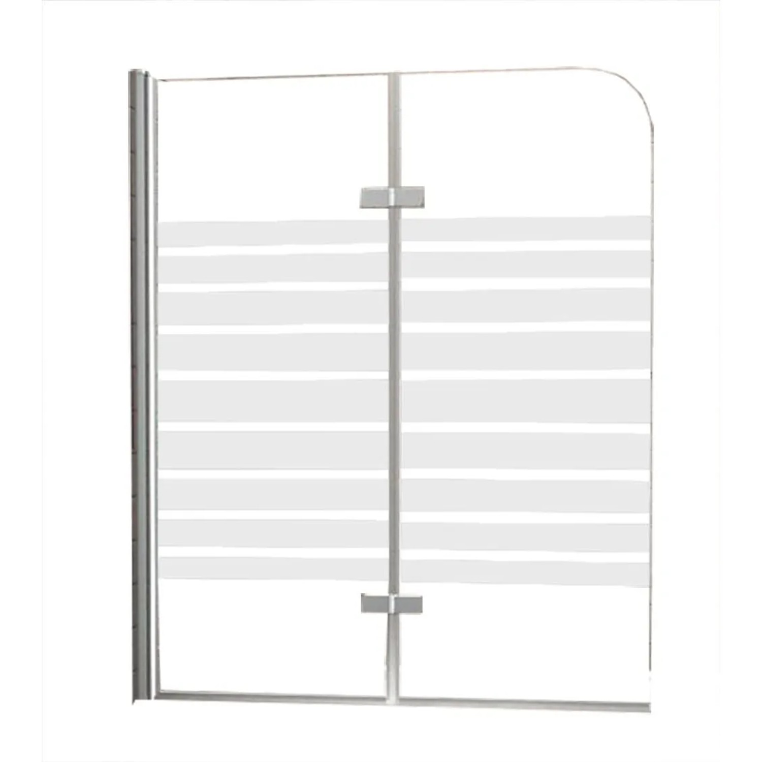 Glasdeals Badewannenaufsatz Duschtrennwand BREASE-FROST 100 x 140 cm – 3505