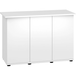 Weißer Juwel Aquariumunterschrank SBX Rio 350 für Aquarien, mit drei Türen und Stauraum.