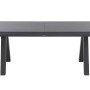 Ausziehbarer, rechteckiger Siena Garden Gartentisch Ferrostone, 100x260 cm, mit Aluminiumgestell.