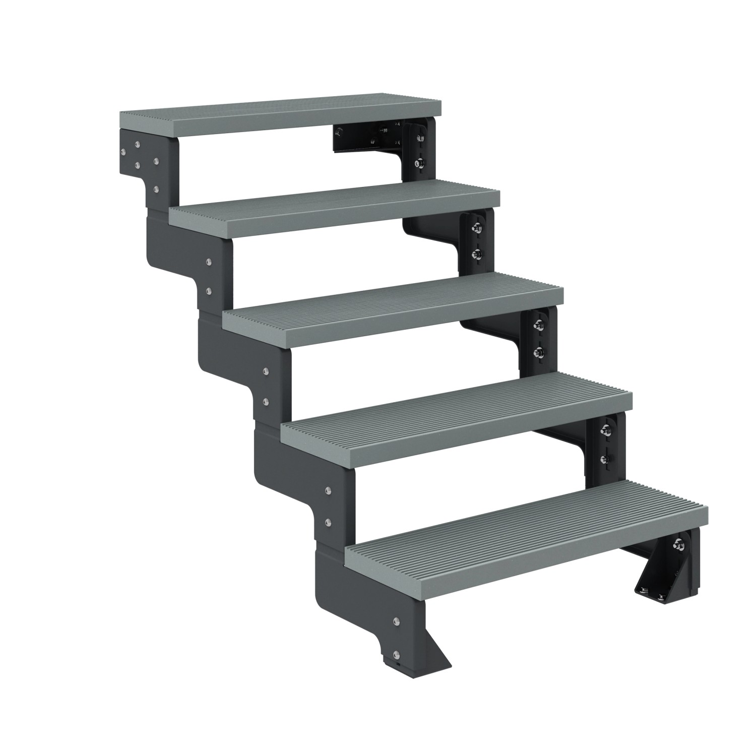 Dolle Außentreppe Gardentop Anthrazit 5 Stufen 100 cm Grau Ohne Geländer günstig online kaufen