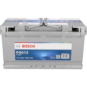 Bosch PowerLine SLI Autobatterie, 95Ah, 800A, für zuverlässige Startleistung im Auto.