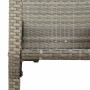 Detailaufnahme: Graues vidaXL Gartenbar-Set aus Polyrattan, Fokus auf Flechtmuster und Stahlrahmen.