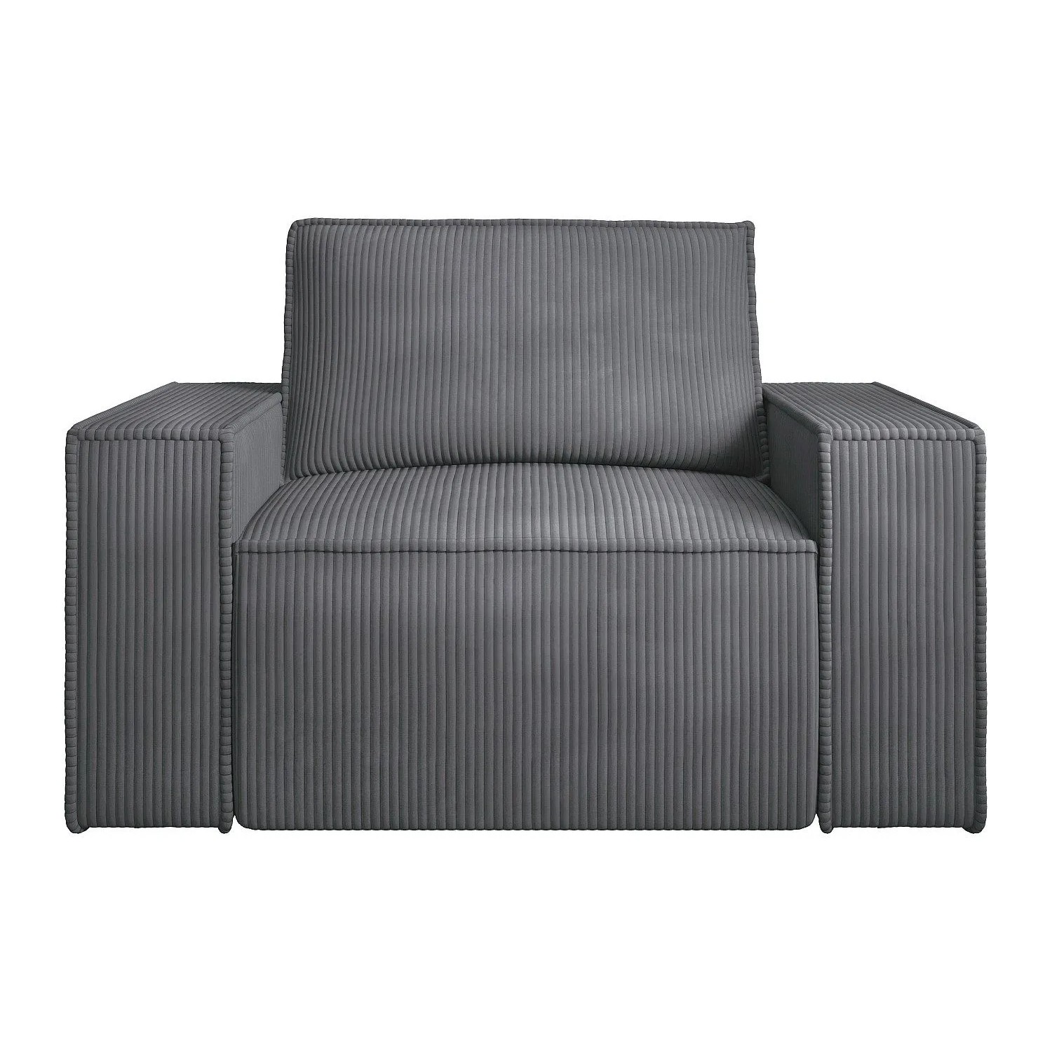 Vente-unique Sessel Mit Gerader Rückenlehne Amelia Anthrazitgrau 120 cm