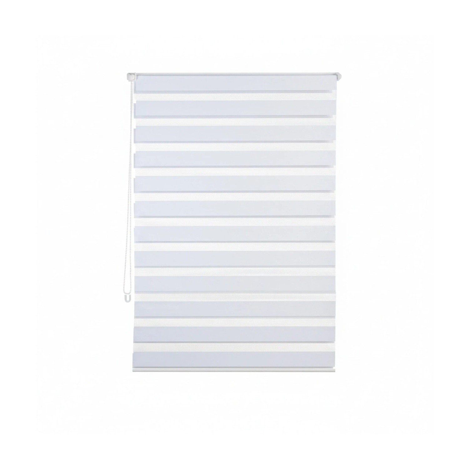 Relaxdays Doppelrollo Klemmfix Aluminium Polyester Weiß Ohne Bohren 110 cm x 150 cm
