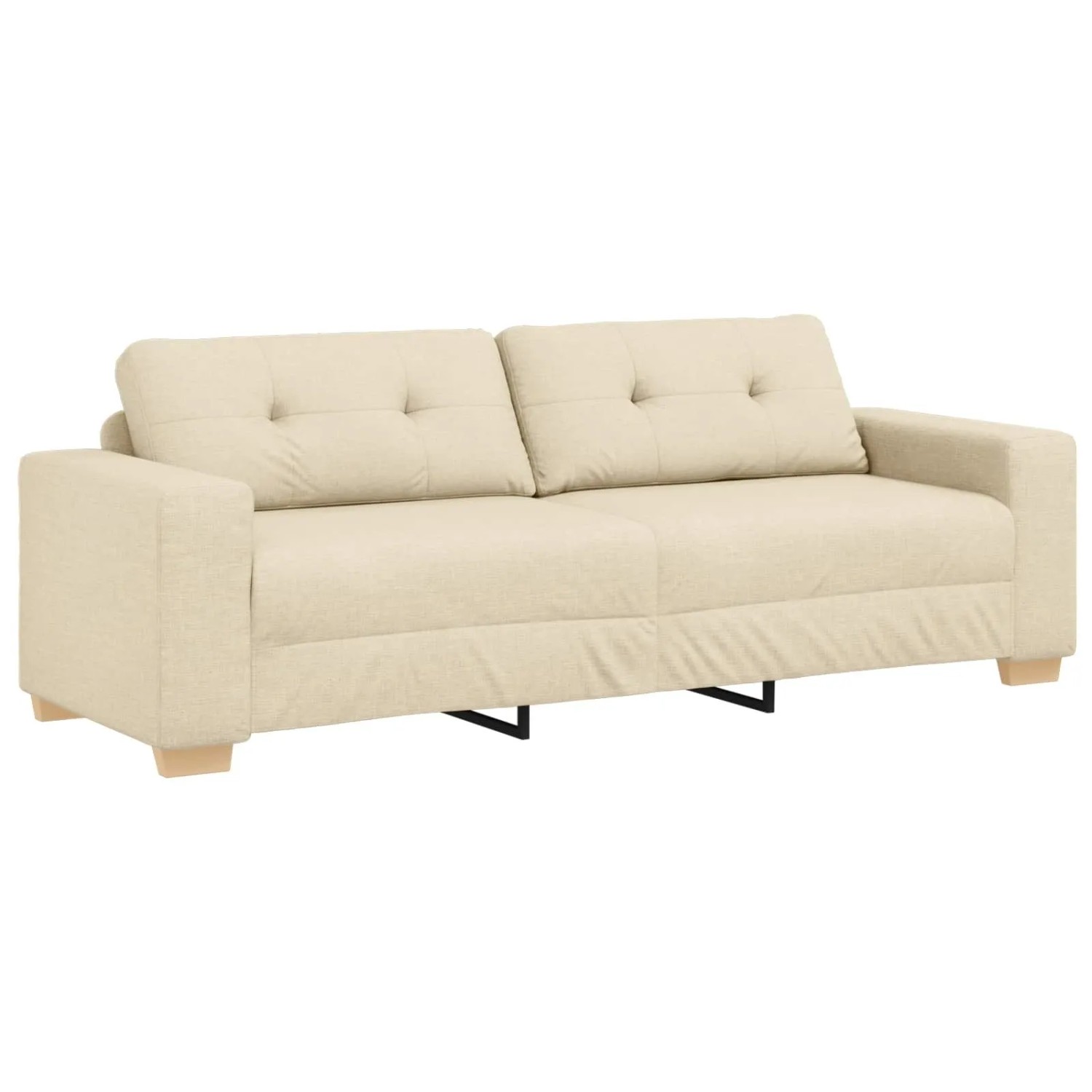 vidaXL 3-Sitzer-Sofa Creme 180 cm Stoff 4105095