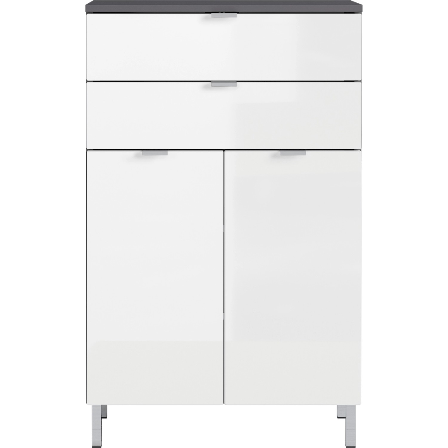 Germania Kommode Mauresa in Graphit-Weiß, Sideboard mit Schubladen und Türen.