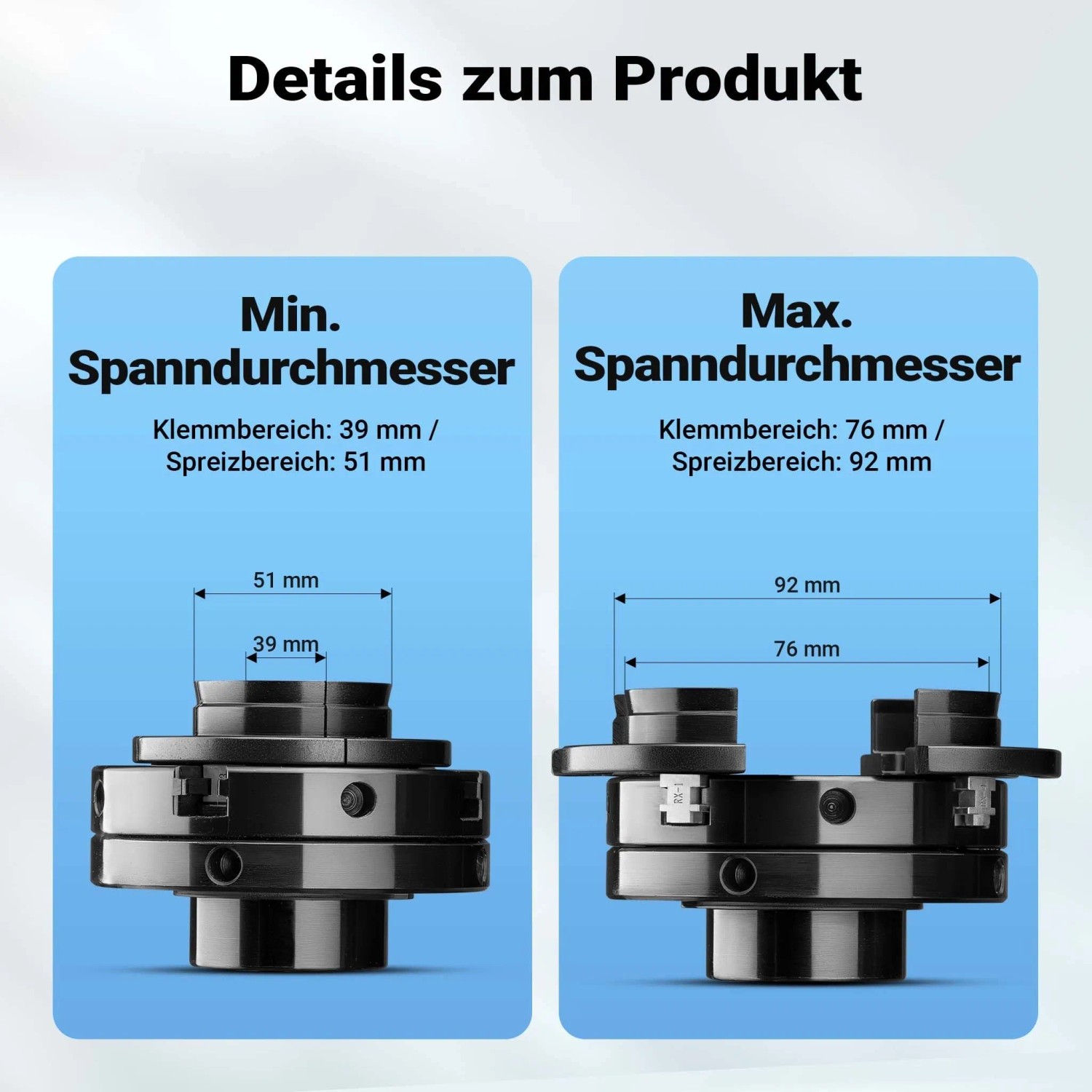 Wiltec Ersatz Spannfutter Drechselbank Drechselfutter M33 X 3,5 Backenfutter_4