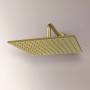 Eckige Ideal Standard Kopfbrause Idealrain Atelier in gebürstetem Gold, 300x300 mm.