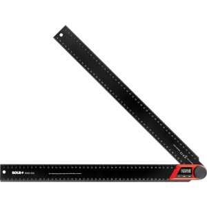 Sola Digitaler Winkelmesser Wmd500 mit Hold/Zero-Funktion & Lcd-Display Schenkellänge 50cm Skala Aluminium Eloxiert