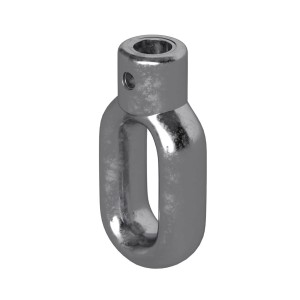 Bauheld Markisenöse aus Zink, 12 mm, für Fleischerhaken zur sicheren Markisenbefestigung.