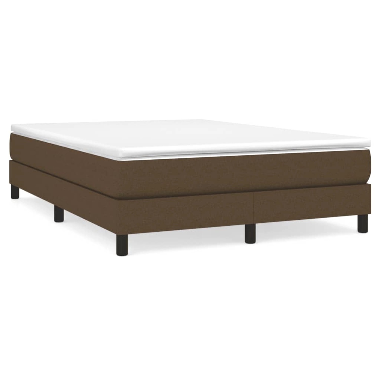 Thumbnail - vidaXL Boxspringbett mit Matratze Dunkelbraun 140x190 cm Stoff1399223