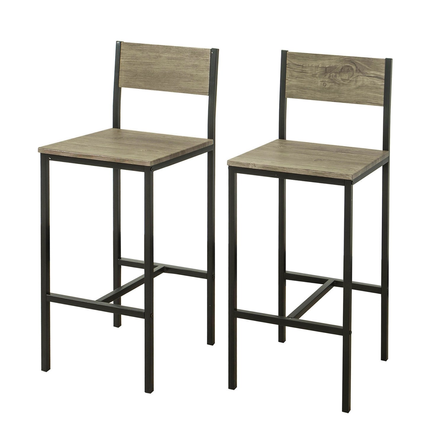 SoBuy 2-er Set Barhocker Barstühle mit Rücken-Lehne Sitzhöhe 67cm FST53x2 günstig online kaufen