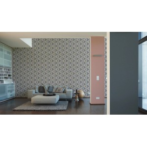 Wohnraum mit A.S. Creation Vliestapete Move your Wall Grafik mit geometrischem Muster.