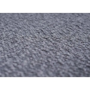 Nahaufnahme des dunkelgrauen Boucle-Stoffbezugs des PROREGAL Sitzhockers, zeigt die feine Textur.