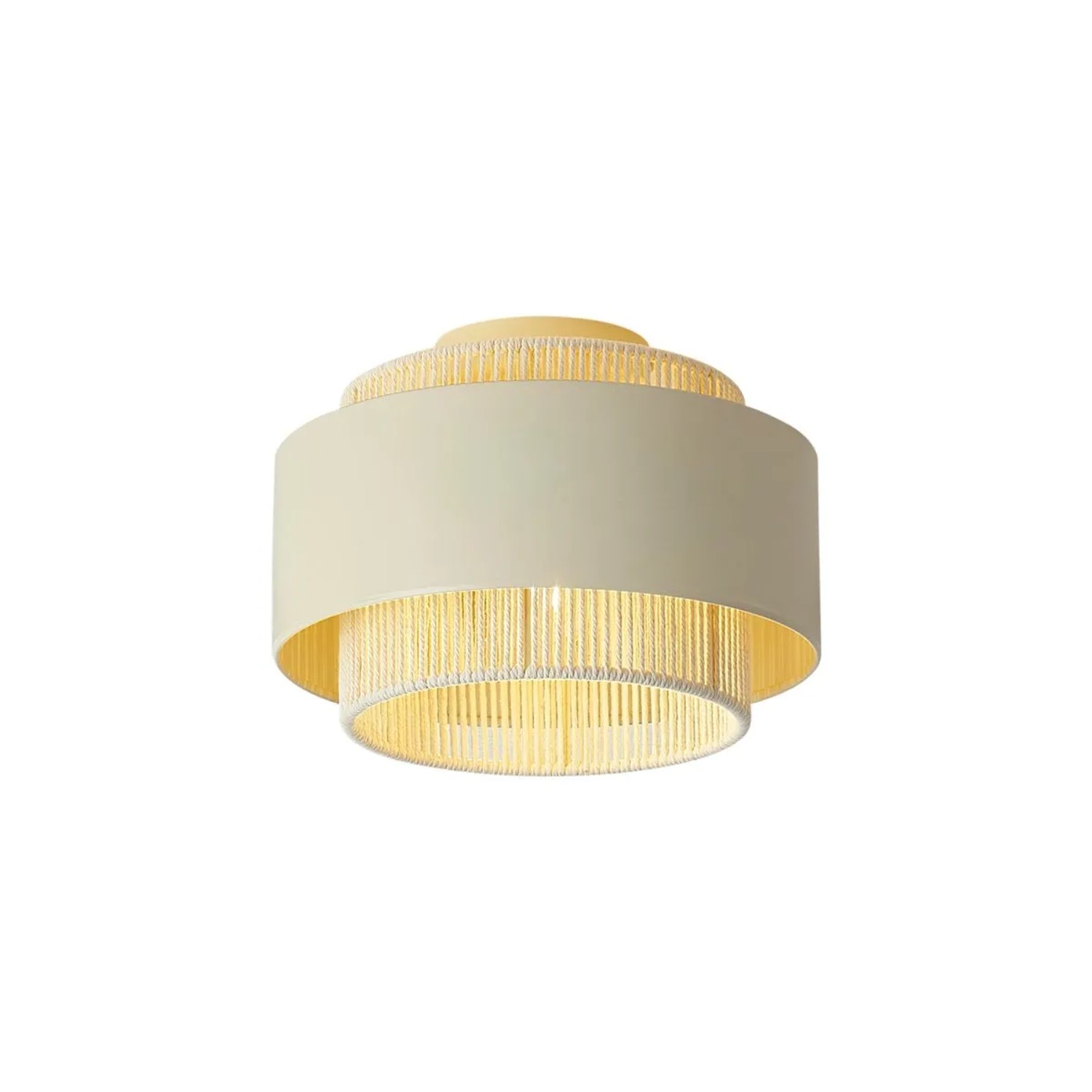 QAZQA Moderne Deckenleuchte Beige mit Seil Kora