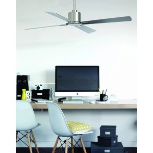 Energiespar Deckenventilator Airfusion Climate DC Chrom, 132 cm Durchmesser.