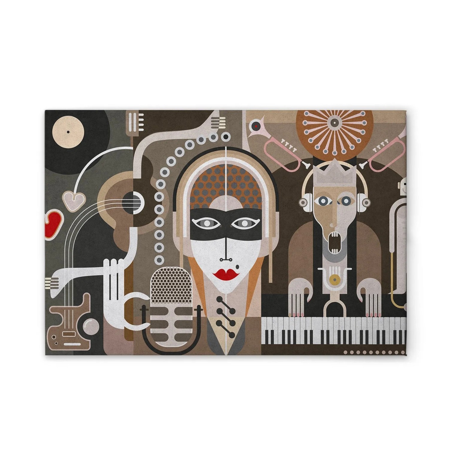 Tadessi Leinwandbild - M1-No.50945 - Pop Art Abstrakt - 120 x 80 cm - Hochformat