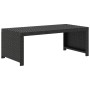 Schwarze Bank aus Poly Rattan, Teil des vidaXL Garten-Lounge-Sets. Gartenmöbel für entspannte Stunden im Freien.