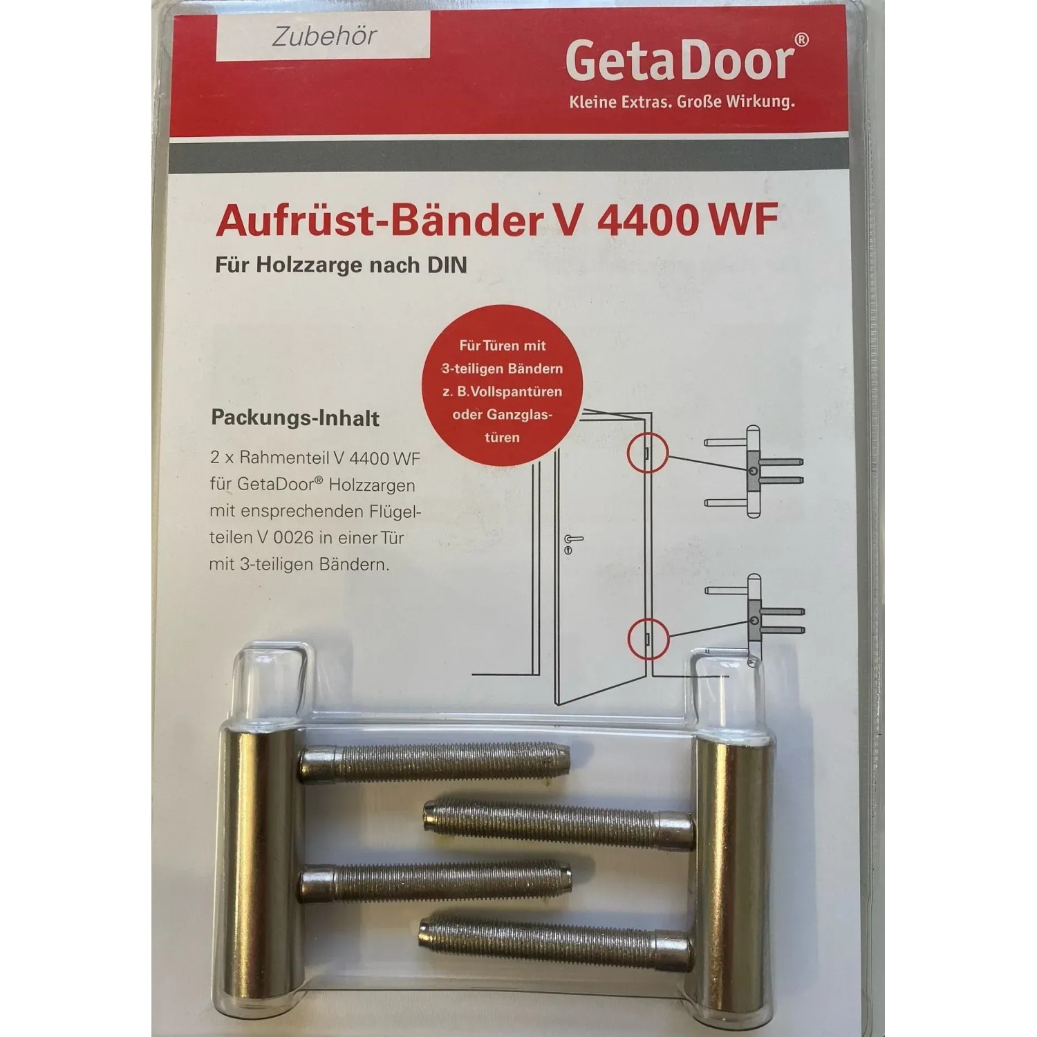 Zubehör Türzargen Bänder-Set 3-teilig (Zargenteil) V4400