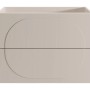 Beiger Vente-unique Vutoma Waschbeckenunterschrank, 80 cm, mit 2 Schubladen und abgerundetem Relief.