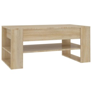 Couchtisch Sonoma-Eiche mit Ablage, 102x55x45 cm, Holzwerkstoff.