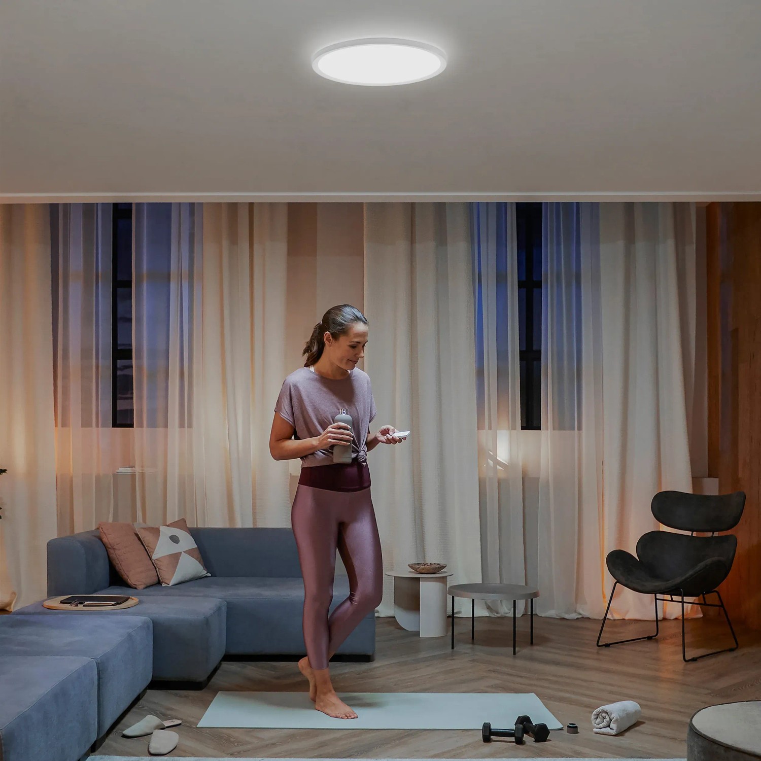 Philips Hue LED-Panel Tento White Ambiance M Weiß Ø 42,1 cm kaufen bei OBI